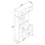 Hanah Home Soporte de Entrada EA120 - 2763 Nogal y Blanco
